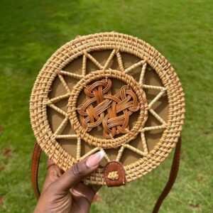 Boho Round Straw Bag