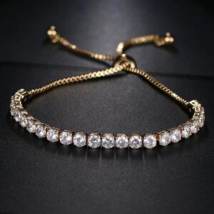 Adjustable crystal bracelet